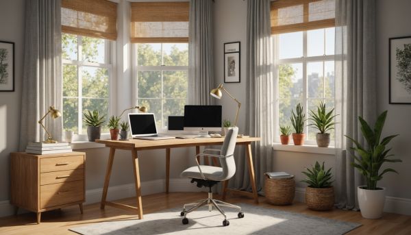 Optimiser la lumière naturelle dans son coin bureau chez soi